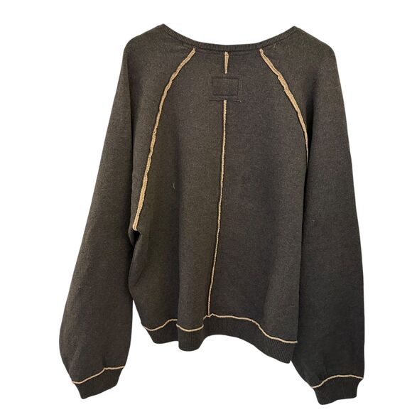 We The Free “Midnight” Heavyweight Scoop Neck Pullover Sweatshirt Grey XL - Picture 2 of 7